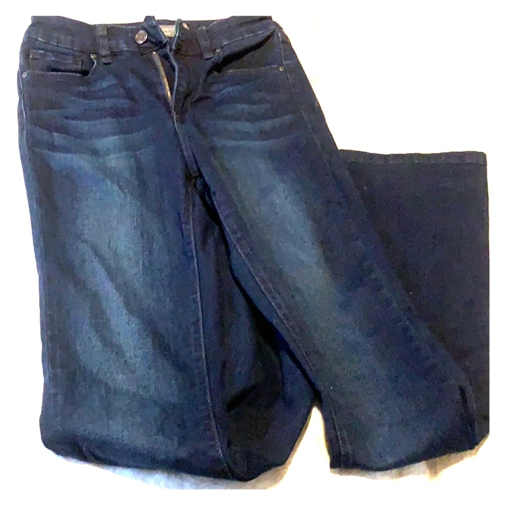 Limited Dark Wash High Waisted Slim Boot